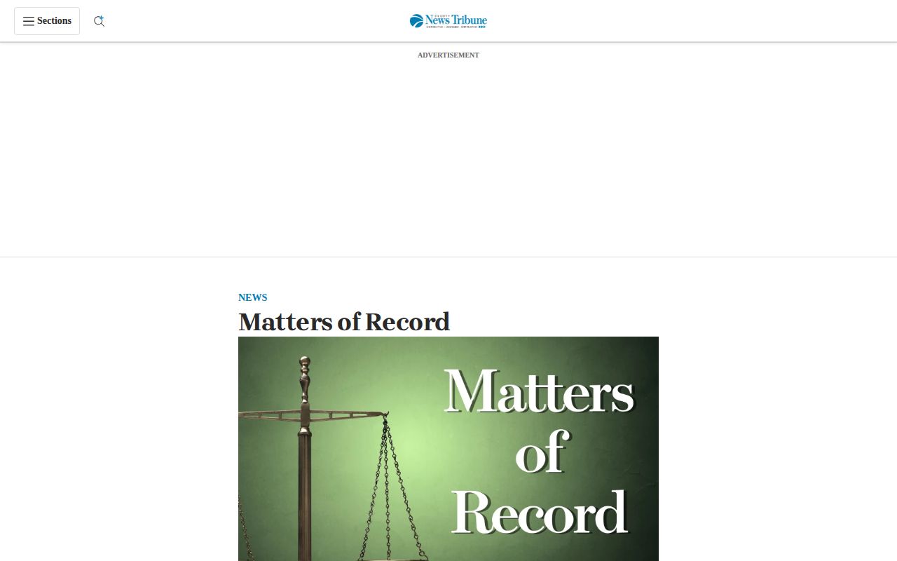 St. Louis County court record news coverage in Duluth News Tribune Matters of Record